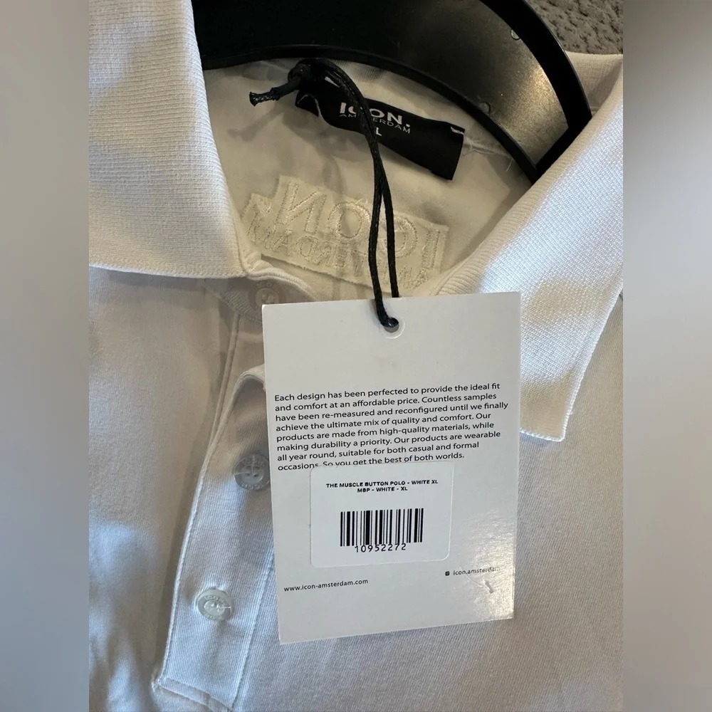 Icon Amsterdam Button Polo Muscle Fit - Picture 5 of 8